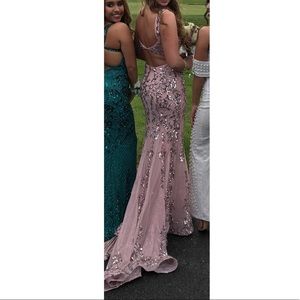 Blush pink prom dress